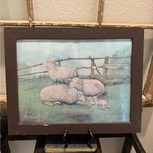N.SCHNEEMAN FRAMED PRINT SHEEP